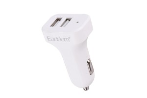 Φορτιστής Αναπτήρα Αυτοκινήτου Για Type-C Earldom ES-131 Με 2 Θύρες Usb 12-24V 2.4A Λευκός 1 Τεμάχιο