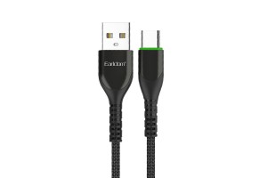 Καλώδιο Usb Φόρτισης Και Μεταφοράς Δεδομένων Για Type-C 2.4A Earldom EC-125C Μαύρο 1m 1 Τεμάχιο