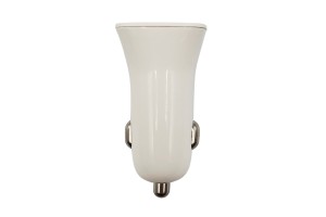 Φορτιστής Αναπτήρα Αυτοκινήτου CC32S Με 2 Θύρες Usb 12-24V 4.8A Λευκός 1 Τεμάχιο