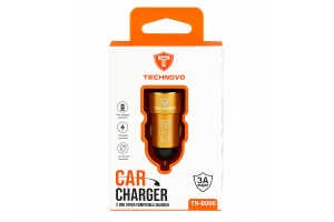 Φορτιστής Αναπτήρα Αυτοκινήτου Technovo TN-B006 Με 2 Θύρες Usb 12-24V 3A Χρυσό 1 Τεμάχιο