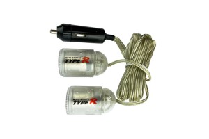 Προέκταση Αναπτήρα Διπλή Με Καλώδιο 185cm 12 VoltTR-2612 1 Τεμάχιο