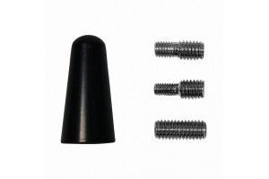 Κεραία Οροφής Αυτοκινήτου Αλουμινίου Κώνικη Μαύρη Με 3 Αντάπτορες 3cm 1 Τεμάχιο