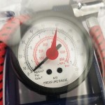 Τρόμπα Αέρος Ποδιού Με Μανόμετρο Μονή Μεταλλική Μπλε Σε Blister 1 Τεμάχιο
