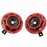 Κόρνες Σαλιγκάρια "WRX / Sti Look Supertone" 12V 430Hz High + 320Hz Low, 118 Dbκόκκινο Χρώμα 2 Τεμάχια