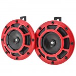 Κόρνες Σαλιγκάρια "WRX / Sti Look Supertone" 12V 430Hz High + 320Hz Low, 118 Dbκόκκινο Χρώμα 2 Τεμάχια