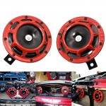 Κόρνες Σαλιγκάρια "WRX / Sti Look Supertone" 12V 430Hz High + 320Hz Low, 118 Dbκόκκινο Χρώμα 2 Τεμάχια