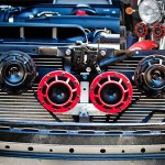 Κόρνες Σαλιγκάρια "WRX / Sti Look Supertone" 12V 430Hz High + 320Hz Low, 118 Dbκόκκινο Χρώμα 2 Τεμάχια