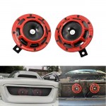 Κόρνες Σαλιγκάρια "WRX / Sti Look Supertone" 12V 430Hz High + 320Hz Low, 118 Dbκόκκινο Χρώμα 2 Τεμάχια