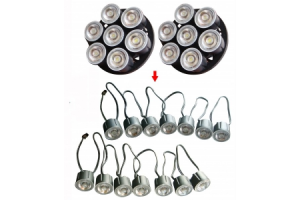 Φανοί Σετ Στρογγυλά 25mm LED 7τμχ