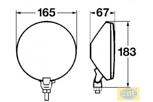 Hella Φανός Classic Χρώμιο 160 Λευκό με Καρφί 1τμχ