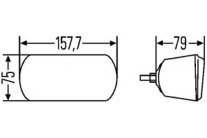 Hella Comet 300 Δεξί Μπροστινό Φανάρι Universal με Μπουλόνι Καρφί Λευκό 1τμχ