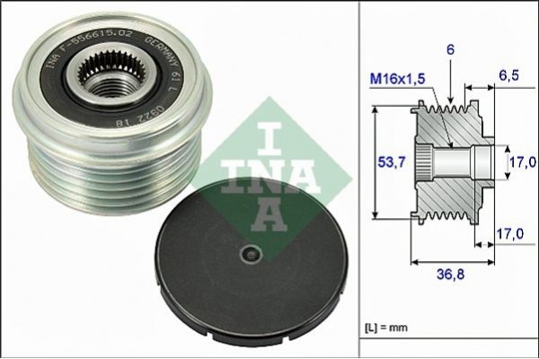 Ina Ελεύθερη Περιστροφή Γεννήτριας - 535 0074 10