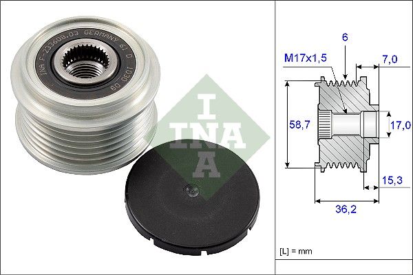 Ina Ελεύθερη Περιστροφή Γεννήτριας - 535 0098 10