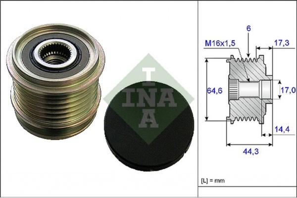 Ina Ελεύθερη Περιστροφή Γεννήτριας - 535 0130 10