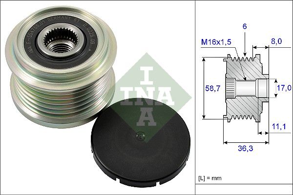 Ina Ελεύθερη Περιστροφή Γεννήτριας - 535 0160 10