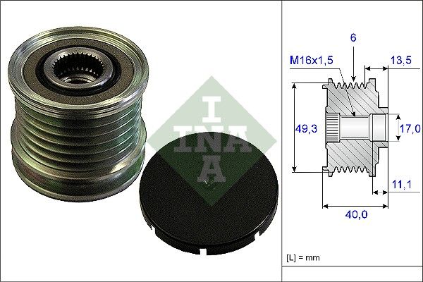 Ina Ελεύθερη Περιστροφή Γεννήτριας - 535 0166 10