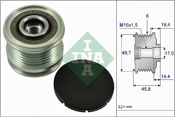 Ina Ελεύθερη Περιστροφή Γεννήτριας - 535 0168 10