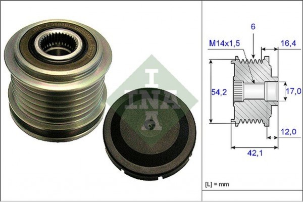Ina Ελεύθερη Περιστροφή Γεννήτριας - 535 0181 10