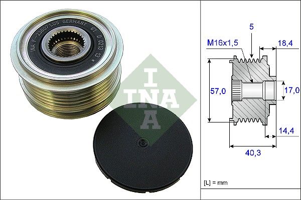 Ina Ελεύθερη Περιστροφή Γεννήτριας - 535 0187 10