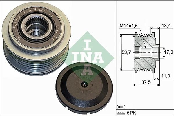 Ina Ελεύθερη Περιστροφή Γεννήτριας - 535 0278 10