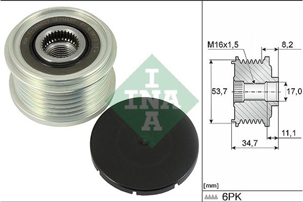 Ina Ελεύθερη Περιστροφή Γεννήτριας - 535 0327 10