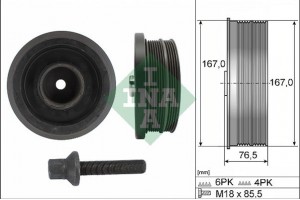 Ina Σετ Τροχαλίας ιμάντα, Στροφαλοφόρος Άξονας - 544 0082 20