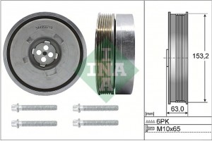 Ina Σετ Τροχαλίας ιμάντα, Στροφαλοφόρος Άξονας - 544 0502 20