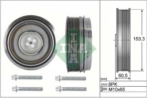 Ina Σετ Τροχαλίας ιμάντα, Στροφαλοφόρος Άξονας - 544 0505 20