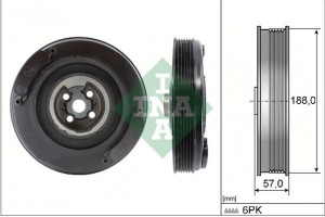 Ina Τροχαλία ιμάντα, Στροφαλοφόρος Άξονας - 544 0002 10