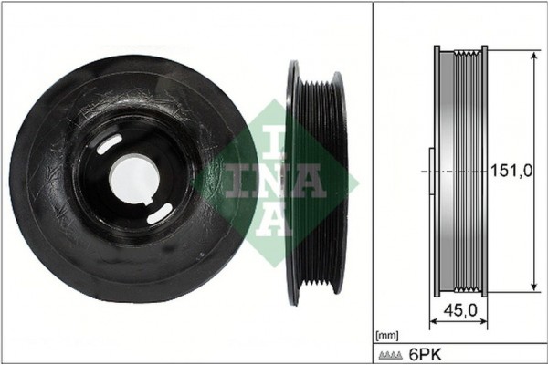 Ina Τροχαλία ιμάντα, Στροφαλοφόρος Άξονας - 544 0072 10