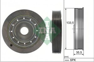 Ina Τροχαλία ιμάντα, Στροφαλοφόρος Άξονας - 544 0091 10