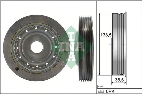 Ina Τροχαλία ιμάντα, Στροφαλοφόρος Άξονας - 544 0091 10