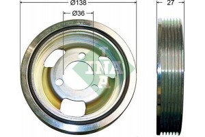 Ina Τροχαλία ιμάντα, Στροφαλοφόρος Άξονας - 544 0096 10