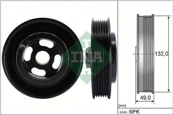 Ina Τροχαλία ιμάντα, Στροφαλοφόρος Άξονας - 544 0126 10