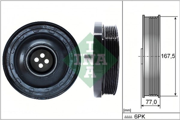 Ina Τροχαλία ιμάντα, Στροφαλοφόρος Άξονας - 544 0137 10