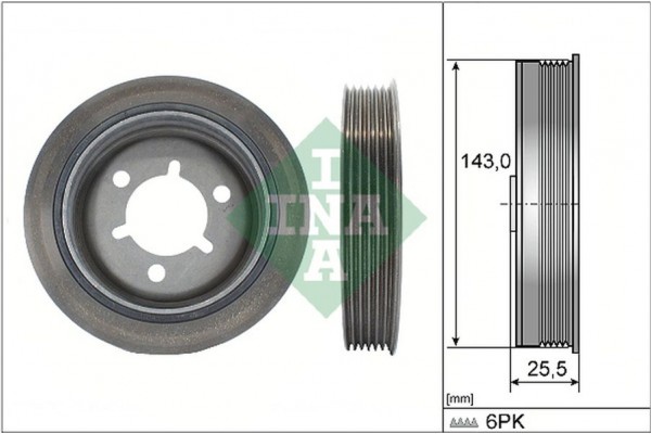 Ina Τροχαλία ιμάντα, Στροφαλοφόρος Άξονας - 544 0145 10