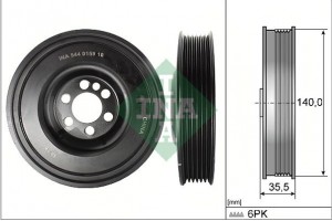 Ina Τροχαλία ιμάντα, Στροφαλοφόρος Άξονας - 544 0159 10