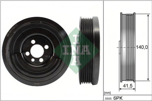 Ina Τροχαλία ιμάντα, Στροφαλοφόρος Άξονας - 544 0163 10