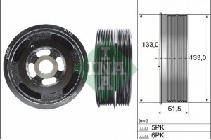 Ina Τροχαλία ιμάντα, Στροφαλοφόρος Άξονας - 544 0167 10
