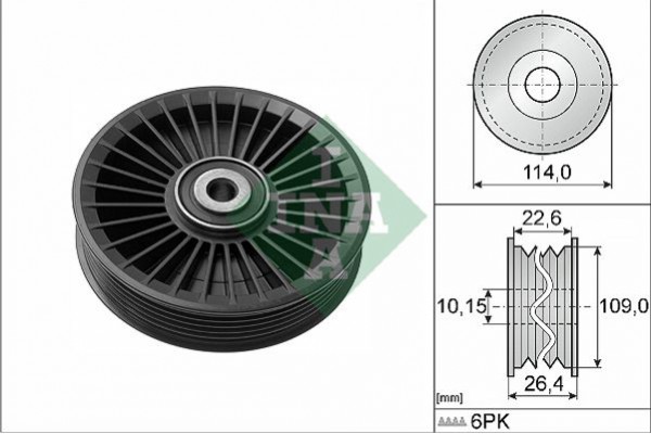 Ina Τροχαλία παρέκκλισης, Ιμάντας poly-V - 532 0108 10