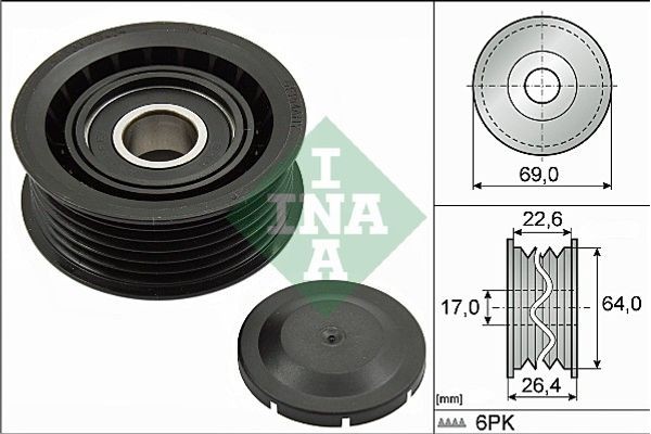 Ina Τροχαλία παρέκκλισης, Ιμάντας poly-V - 532 0160 10