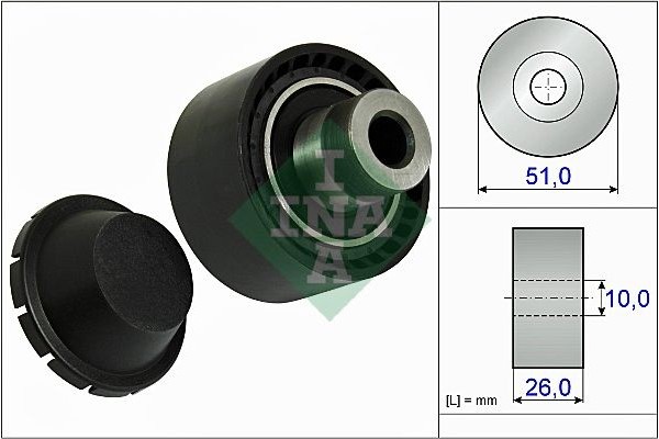 Ina Τροχαλία παρέκκλισης, Ιμάντας poly-V - 532 0334 10