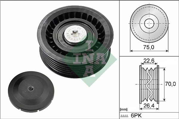 Ina Τροχαλία παρέκκλισης, Ιμάντας poly-V - 532 0344 10