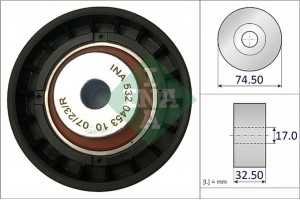 Ina Τροχαλία παρέκκλισης, Ιμάντας poly-V - 532 0453 10