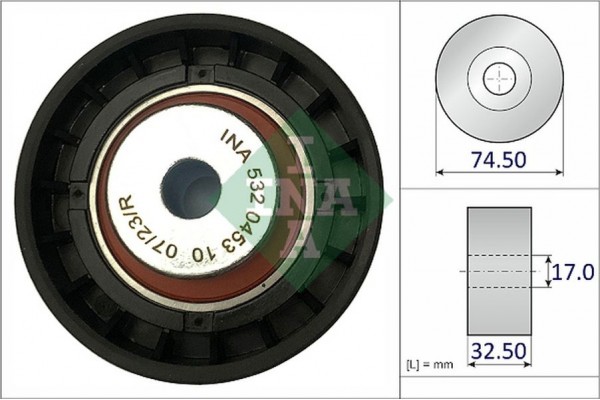 Ina Τροχαλία παρέκκλισης, Ιμάντας poly-V - 532 0453 10 Ina Τροχαλία παρέκκλισης, Ιμάντας poly-V - 532 0453 10