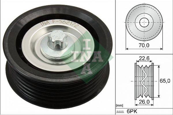 Ina Τροχαλία παρέκκλισης, Ιμάντας poly-V - 532 0531 10