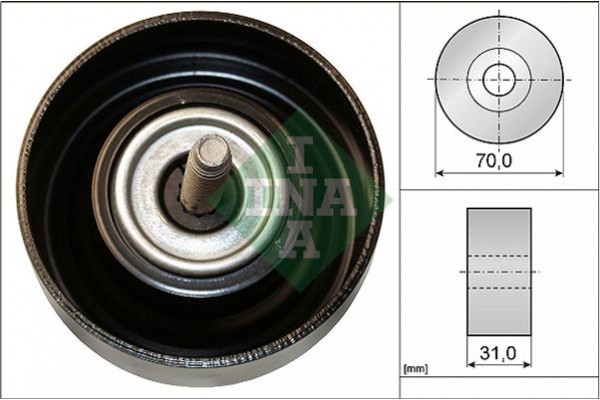 Ina Τροχαλία παρέκκλισης, Ιμάντας poly-V - 532 0614 10