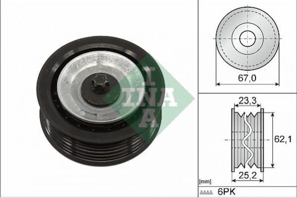 Ina Τροχαλία παρέκκλισης, Ιμάντας poly-V - 532 0619 10