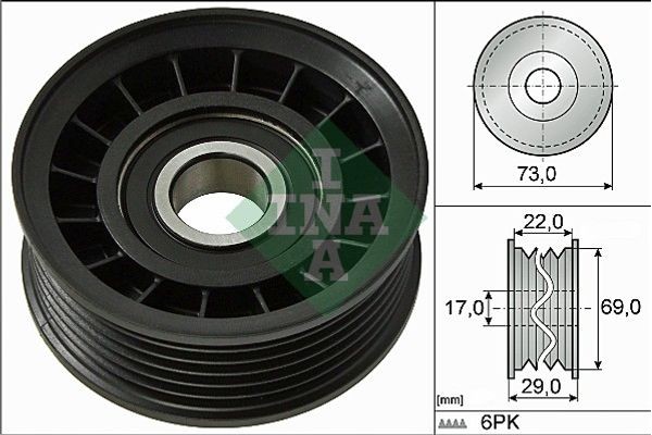 Ina Τροχαλία παρέκκλισης, Ιμάντας poly-V - 532 0649 10