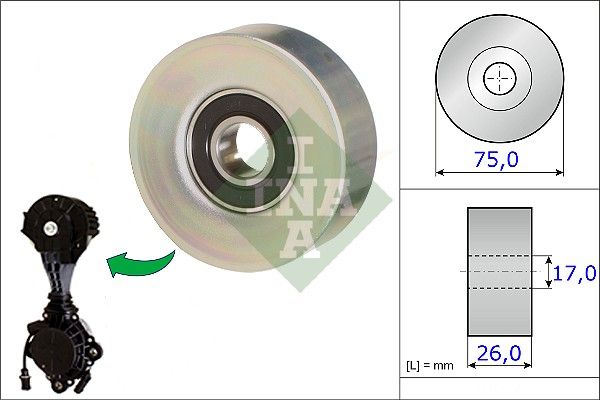 Ina Τροχαλία παρέκκλισης, Ιμάντας poly-V - 532 0676 10